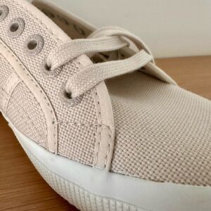 Superga Beige Canvas Sneakers